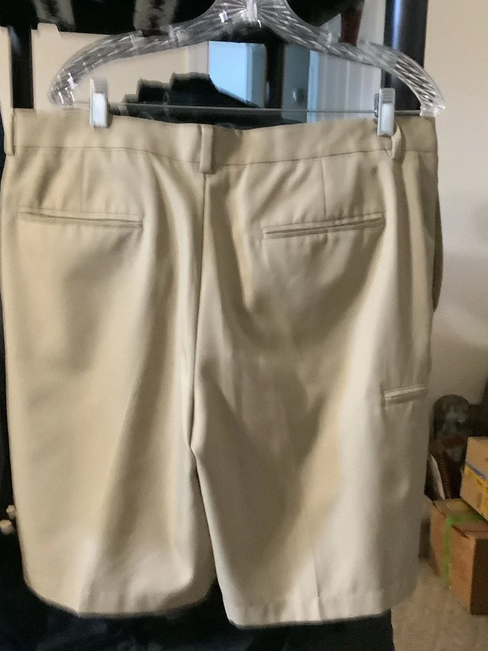 PGA Tour Men’s Flat-Front Tan Golf Shorts, 36